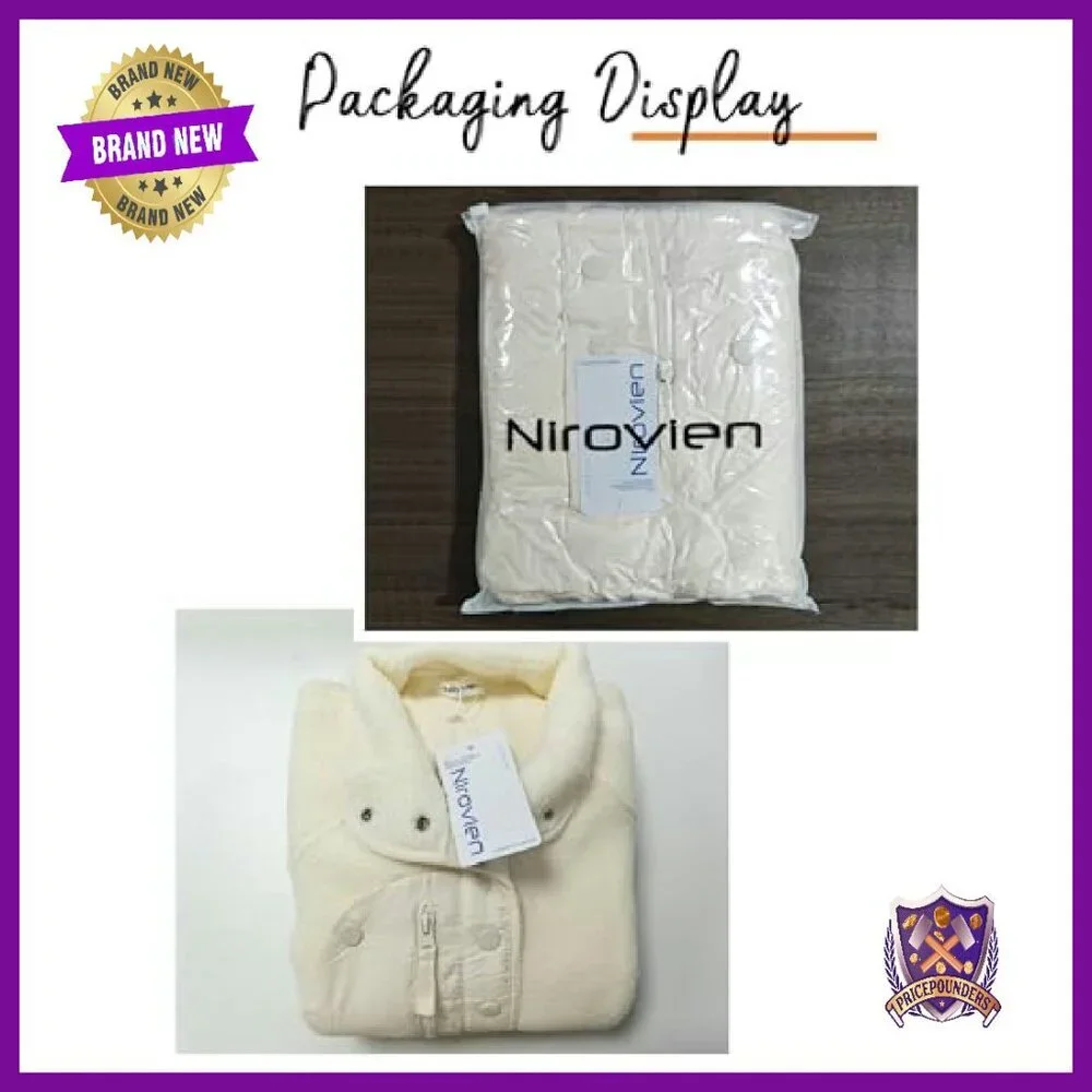 Women's Fuzzy Fleece Jacket Sherpa Button Down Winter Coat Warm - Picture 7 of 7